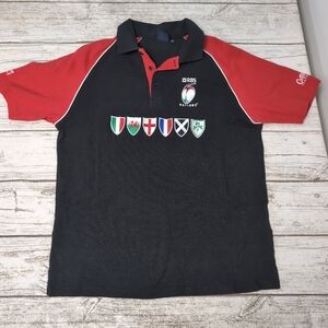 Cotton Traders Six Nations Rugby Polo Shirt Men Size Medium